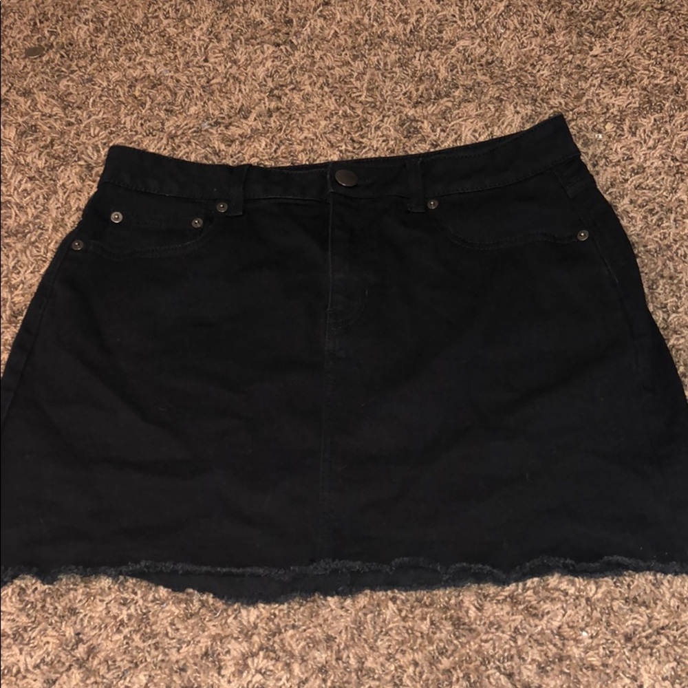 Black jean skirt